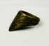 Antique engraved thumb ring shown on black stand