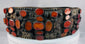 Rare Jewish ceremonial wedding belt from Southern Russia with pierced brass decoration, riveted fittings, and preserved Cornelian gemstones.