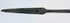 Ancient bronze spearhead from Cyprus featuring a tapered blade, reinforced four-sided midsection, preserved tang, and naturally oxidized surface from the Early Cypriot III period.