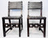 Front view of two late 17th-century Spanish walnut side chairs