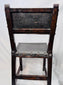 Carved walnut front stretcher on a 17th-century Spanish side chair