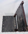 Historic Spanish chairs with naturally patinated leather and dark wood frames