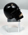 Hand-carved black horn skull with glossy finish and defined jaw