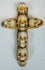 European Christian devotional bone cross carved with six skulls