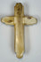 Late 19th-century memento mori skull cross with aged honey-brown patina