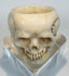 Oversized antique skull ring displaying openwork jaw and temple details