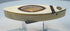 Side profile of late Georgian boat-shaped personal grooming case