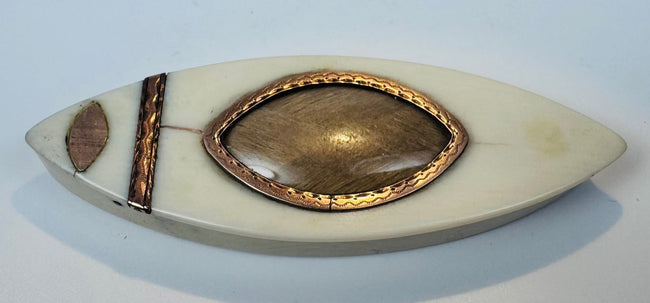 Late 18th-century British hairwork toothpick case from multiple angles