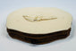 Compact 19th-century carved bone purse with original-style metal clasp and aged patina