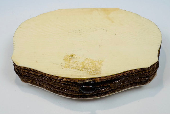 Antique French or Western European bone coin purse, circa 1870–1900, from a private collection