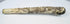Detailed Meiji-period bone handle with darkened engraved samurai decoration