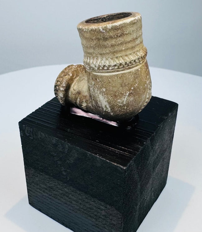 Late 19th to early 20th-century African ceramic tobacco pipe bowl