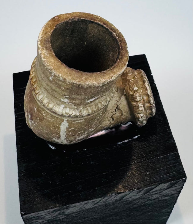 Large African tobacco pipe bowl missing its original wooden or reed stem