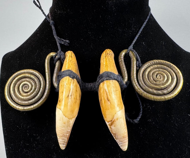 Late 19th to early 20th-century Naga warrior prestige pendant from Northeast India