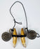 Antique Chang Naga personal adornment with oxidized brass and aged textile binding