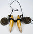 Northeast Indian warrior necklace with paired canine teeth and suspension cord