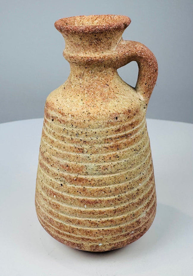 Roman–Late Antique terracotta vessel with narrow neck and outward-flaring mouth