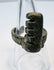 Late Roman cast bronze finger ring with projecting rectangular key mechanism