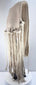 Close view of twisted hanging cords and rounded cornhusk-form tassel elements
