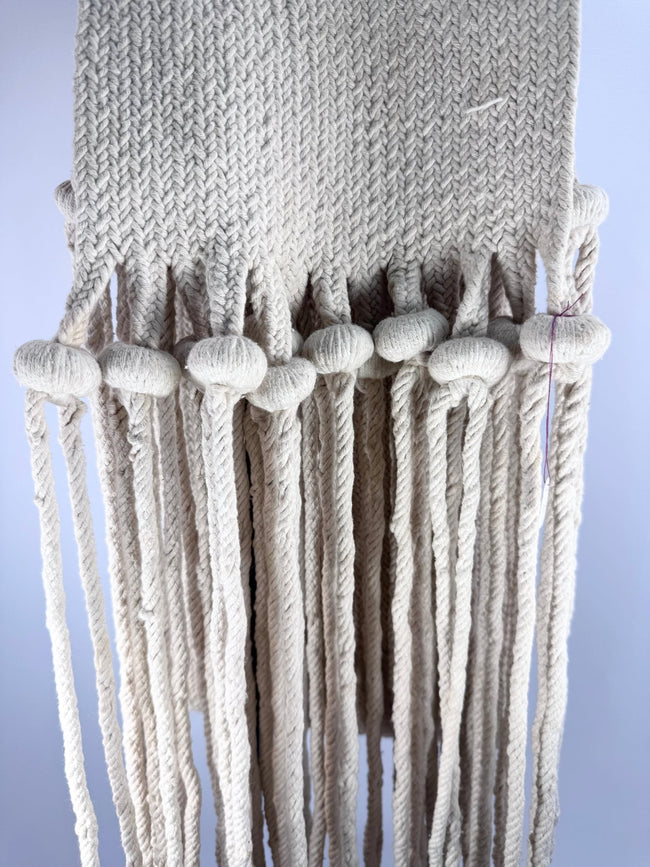 Antique Hopi-attributed rain sash with twisted cords and cornhusk-form tassels