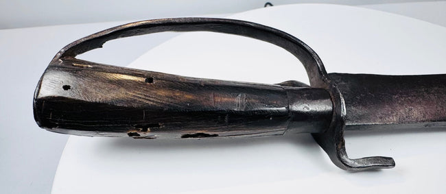 Full view of a vernacular American hanger sword dating to circa 1700–1775