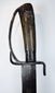 Early Colonial sidearm with a wrought-iron hilt, D-shaped knuckle bow and wooden handle