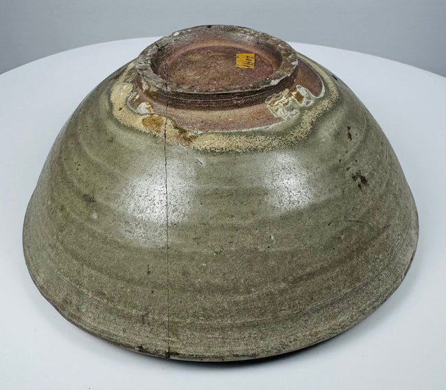 Antique Vietnamese celadon bowl from a Long Island collection with historic inventory labels
