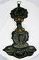 Japanese esoteric Buddhist ritual object with repoussé metalwork and symbolic vajra form