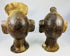 Twentieth-century terracotta head pair with Pre-Columbian style influence and sculptural presence