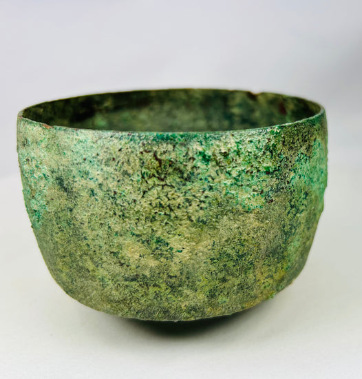 2,800-year-old bronze bowl from Northwestern Iran with beautifully aged surface