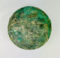 Historic Luristan bronze artifact with turquoise and malachite mineral surface