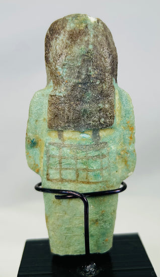 Late Dynastic ushabti artifact showing classic funerary symbolism and ritual purpose