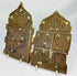 Antique Russian Orthodox traveling prayer icons with detailed religious imagery