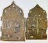 Eastern European Orthodox enamel-decorated bronze icons, centuries old