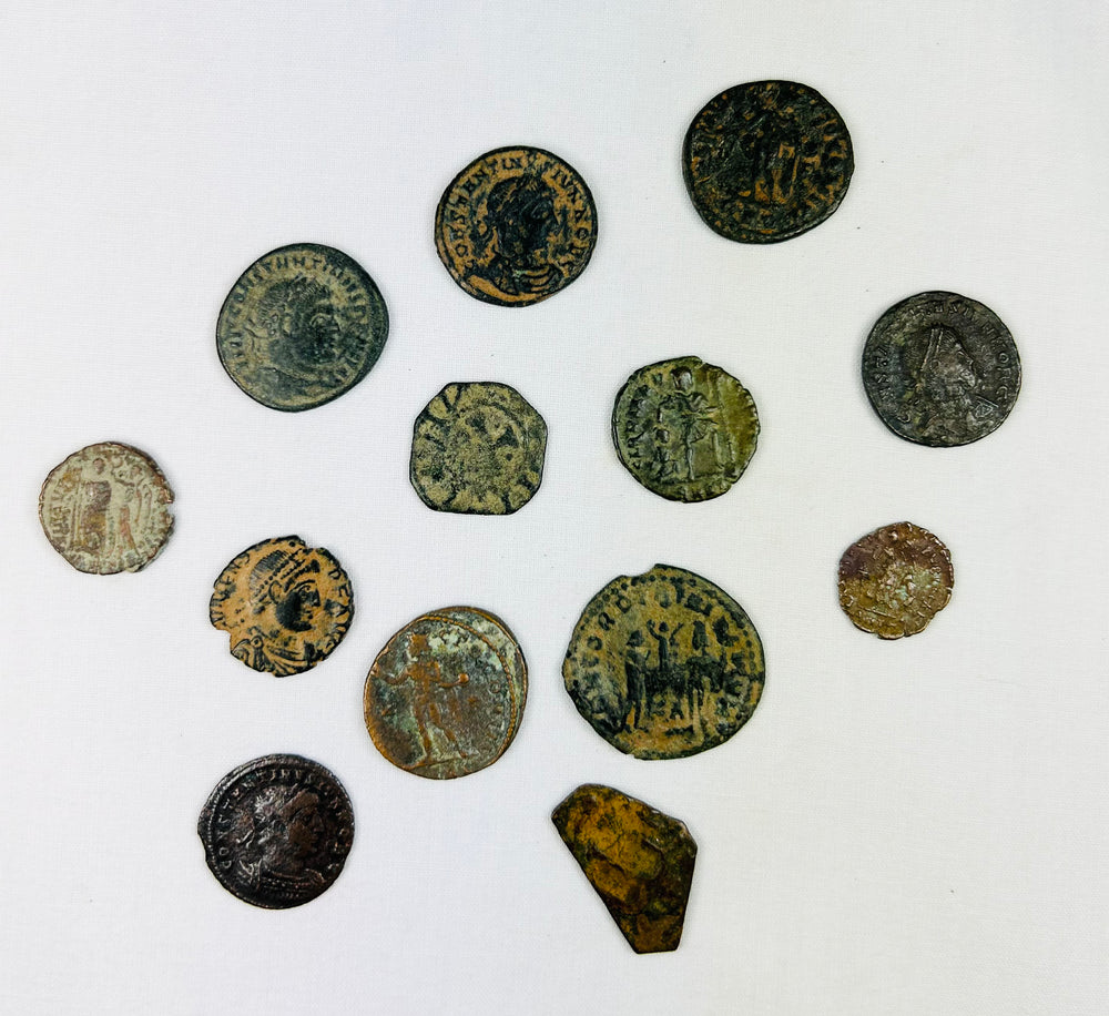 Ancient Roman coin reverse displaying deity and symbolic imagery