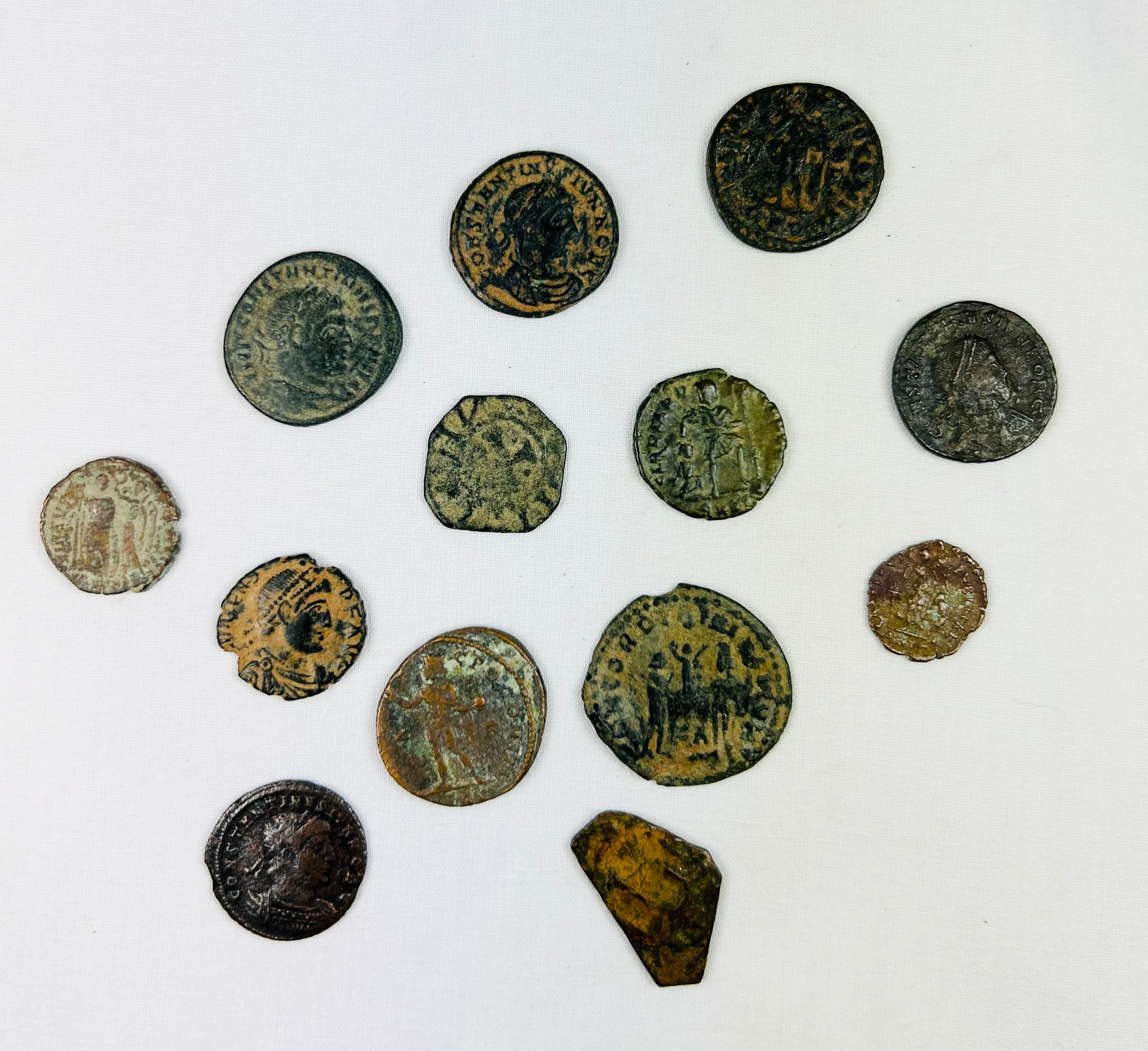 Ancient Roman coin reverse displaying deity and symbolic imagery