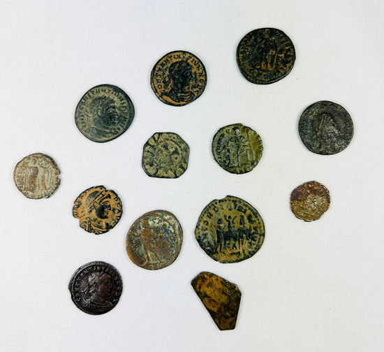 Ancient Roman coin reverse displaying deity and symbolic imagery