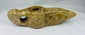 Medieval Middle Eastern stone oil lamp with wick spout and handle