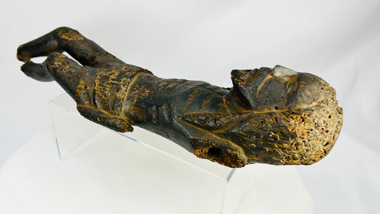 Rare Spanish Colonial devotional Christ figure from the 1500s with relic-like presence