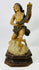 Antique Spanish Colonial angel sculptures with elegant movement and rich patina