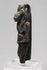 Front view of an Egyptian lioness-headed goddess amulet with dark burial patina
