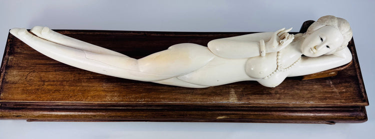 Full-length view of a Chinese doctor’s lady-inspired sculpture measuring approximately 24 inches long