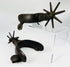 Late 19th to early 20th century Mexican cowboy spurs with heavy heel bands