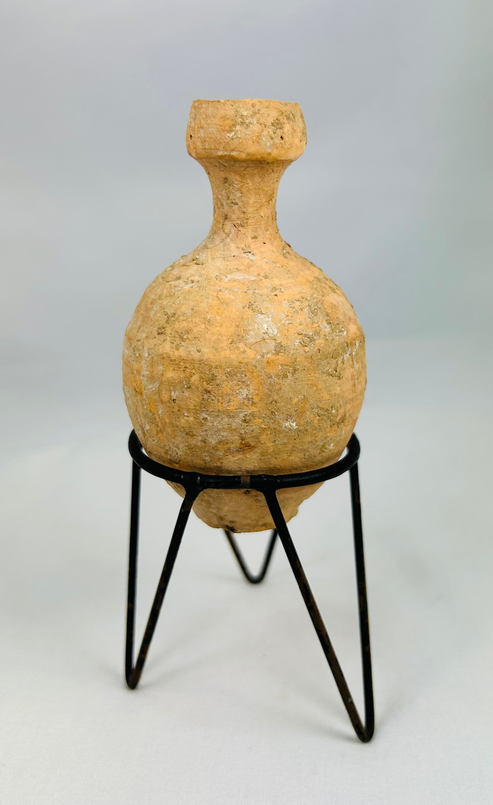 Authentic Roman terracotta aryballos-style oil container circa 1st–3rd century AD