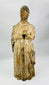 Antique Spanish Colonial Virgin Mary Santos statue with traces of original polychrome