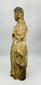 Spanish devotional Virgin Mary sculpture with worn paint and historical patina