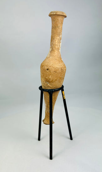 Authentic Roman cosmetic unguentarium, 1st–3rd century CE, with earthen mineral deposits