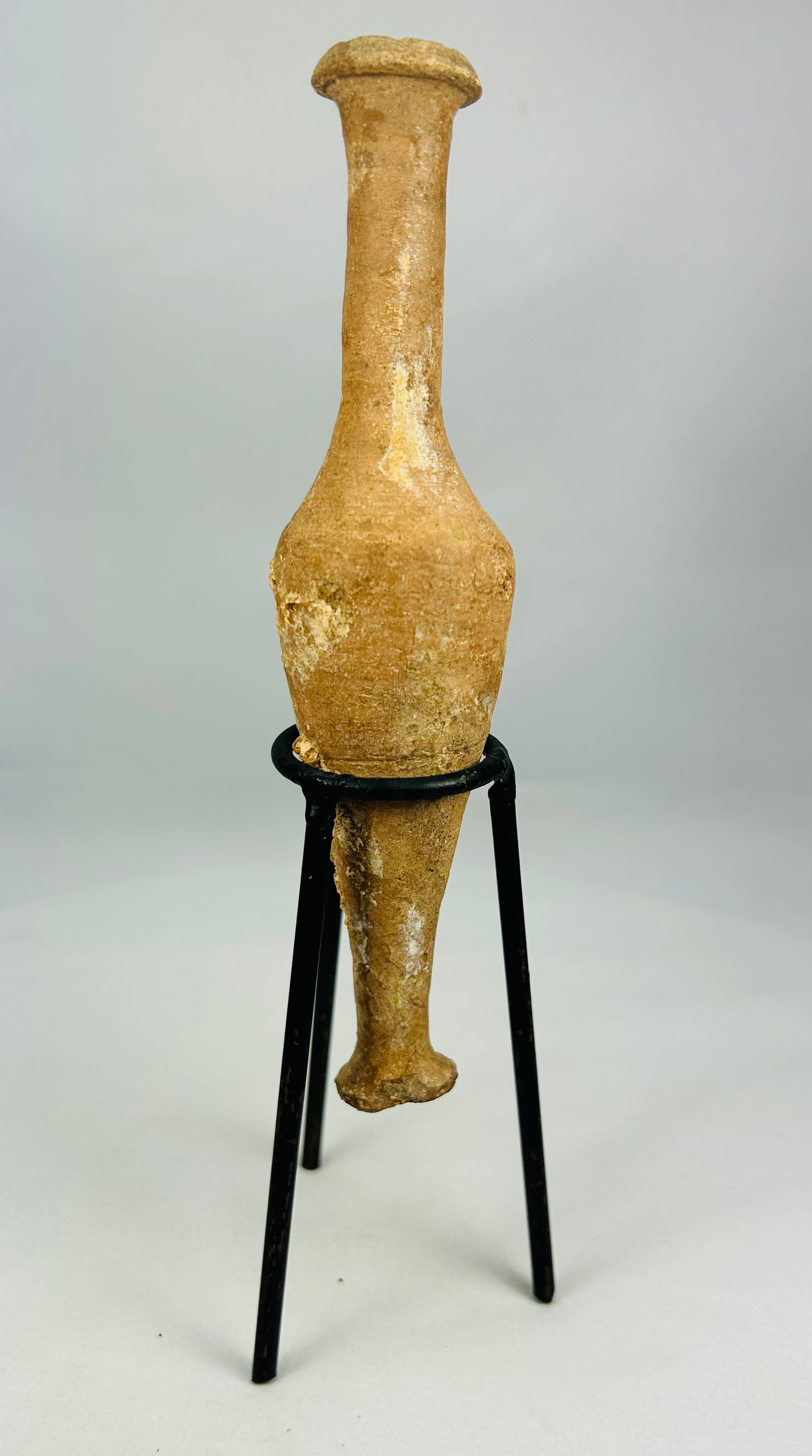 Roman Imperial personal oil container with slender silhouette and beautiful ancient surface patina