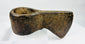 Historic iron trade axe head with rolled socket eye, late 18th to 19th century