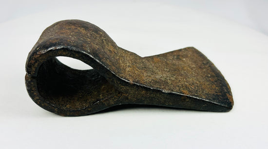 Authentic frontier-era trade axe head used during North American Fur Trade period